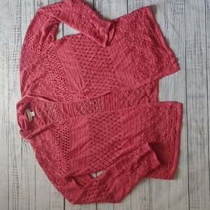 COLDWATER CREEK OPEN KNIT CARDIGAN
